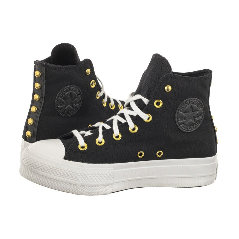 Converse CTAS Lift Hi Black/White/Gold A05453C (CO647-a) shoes