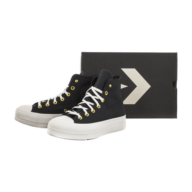 Converse CTAS Lift Hi Black/White/Gold A05453C (CO647-a) shoes