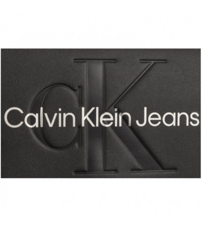 Calvin Klein Sculpted Ew Flap Conv25 Mono Black/Metallic Logo K60K611866 0GL (CK431-a) handbag