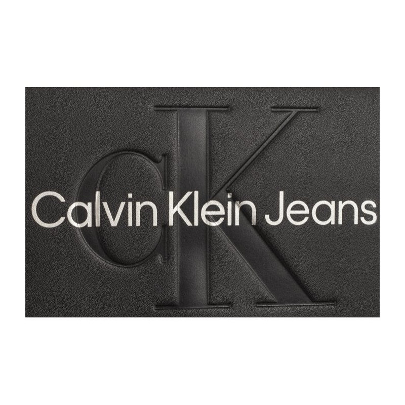 Calvin Klein Sculpted Ew Flap Conv25 Mono Black/Metallic Logo K60K611866 0GL (CK431-a) handbag