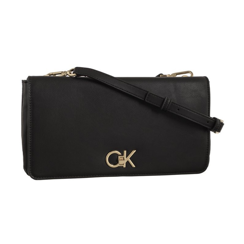 Calvin Klein Re-Lock Double Gusette Black K60K611336 BEH (CK434-a) handbag