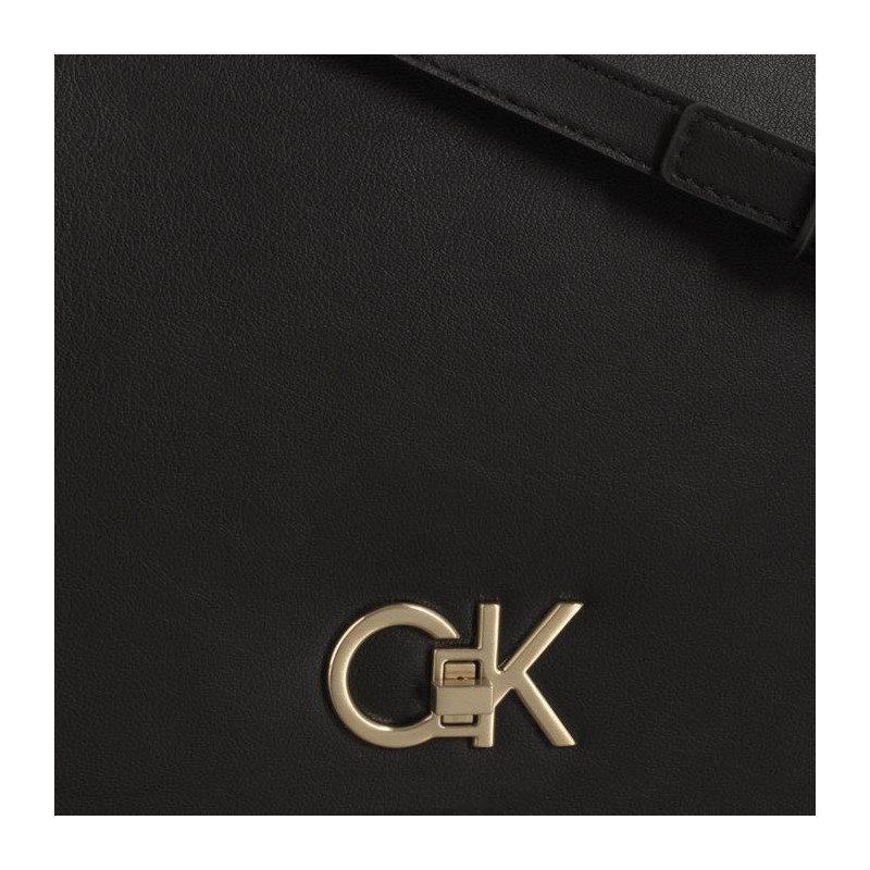 Calvin Klein Re-Lock Double Gusette Black K60K611336 BEH (CK434-a) handbag