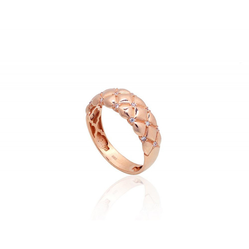 Gold ring 1101163(Au-R)_CZ, Red Gold 585°, Zirkons