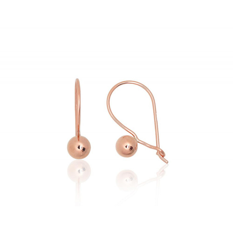 Gold hook earrings 1201664(Au-R), Red Gold 585°