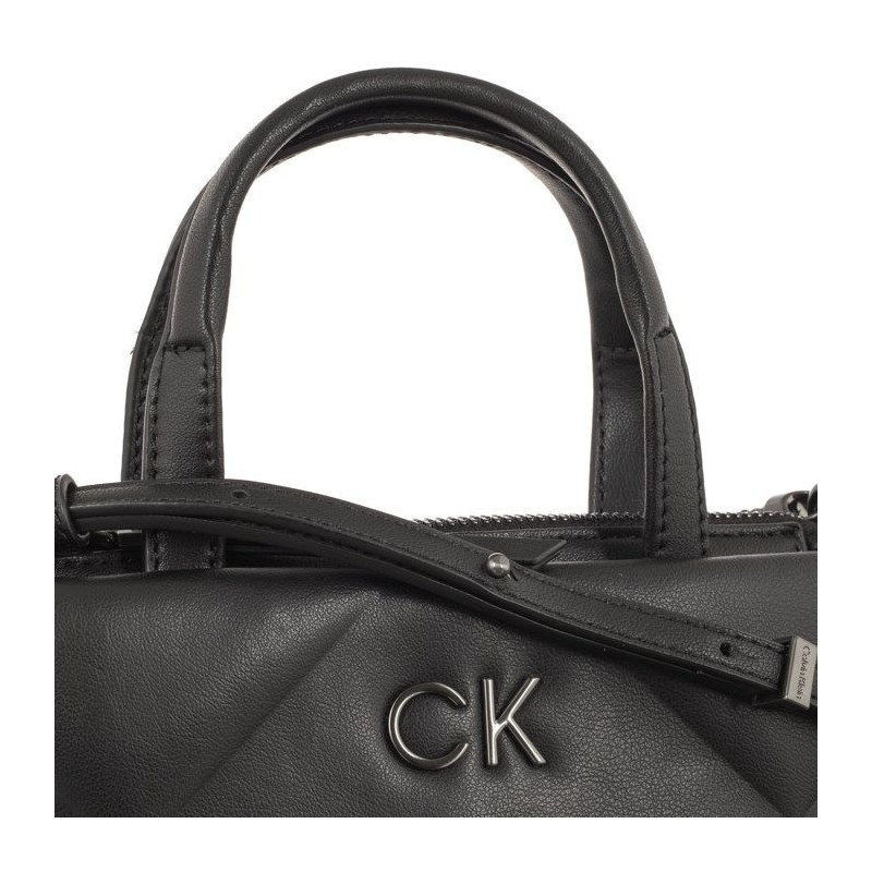 Calvin Klein Re-Lock Quilt Tote Mini Black K60K611340 BEH (CK438-a) handbag