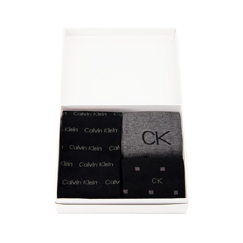 Calvin Klein Women Sock 3P Lurex Logo Black Combo 701224118 001 999 (CK383-a) socks