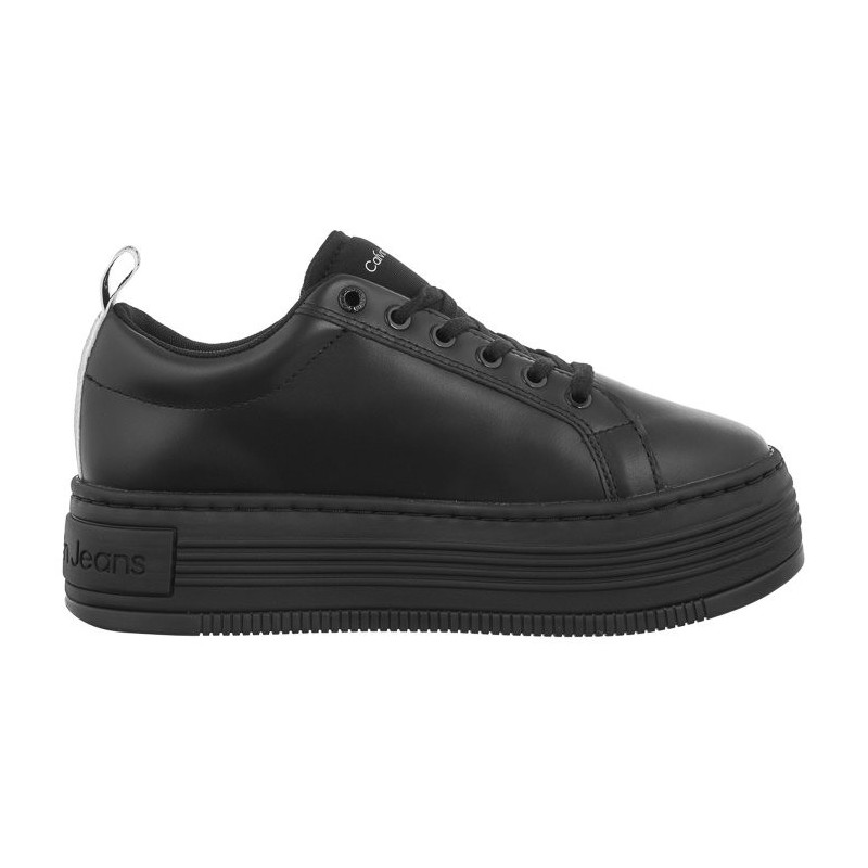 Calvin Klein Bold Flatf Low Laceup Lth In Lum Triple Black YW0YW01309 0GT (CK444-a) shoes