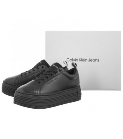 Calvin Klein Bold Flatf Low Laceup Lth In Lum Triple Black YW0YW01309 0GT (CK444-a) shoes