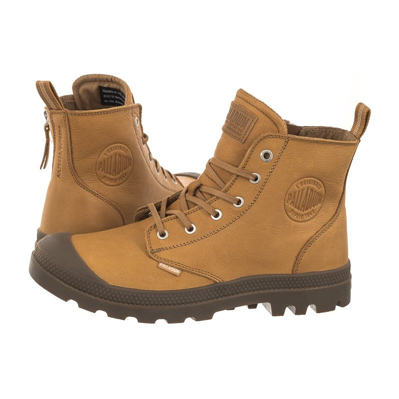 Palladium Pampa Zip Lth Ess Dear Brown 76888-252-M (PA64-d) boots