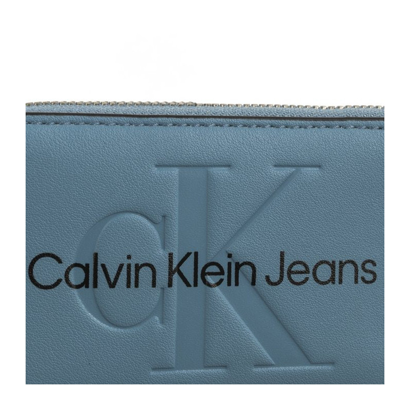 Calvin Klein Sculpted Med Zip Around Mono Blue Shadow Logo K60K607229 CEZ (CK121-e) handbag