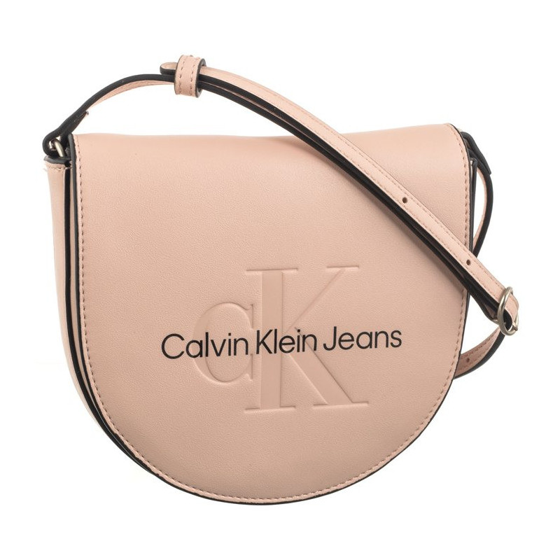 Calvin Klein Sculpted Mini Saddle Bag Pale Conch K60K611966 TFT (CK457-a) handbag