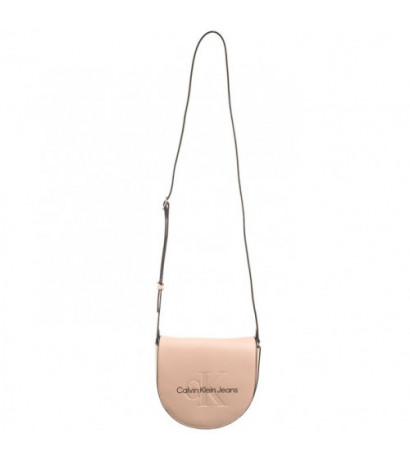 Calvin Klein Sculpted Mini Saddle Bag Pale Conch K60K611966 TFT (CK457-a) handbag