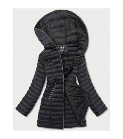 HOODED QUILTED JACKET BLACK (7153) striukė