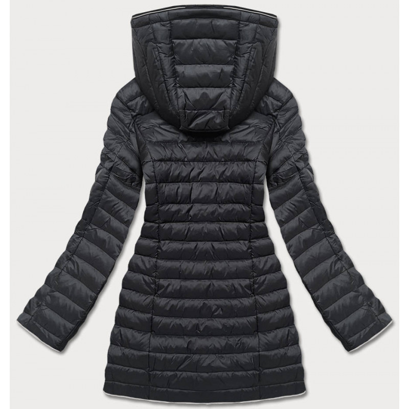 HOODED QUILTED JACKET BLACK (7153) striukė