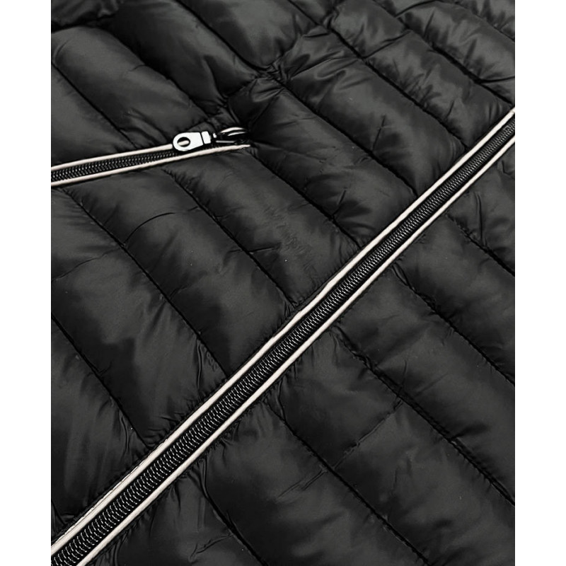 HOODED QUILTED JACKET BLACK (7153) striukė