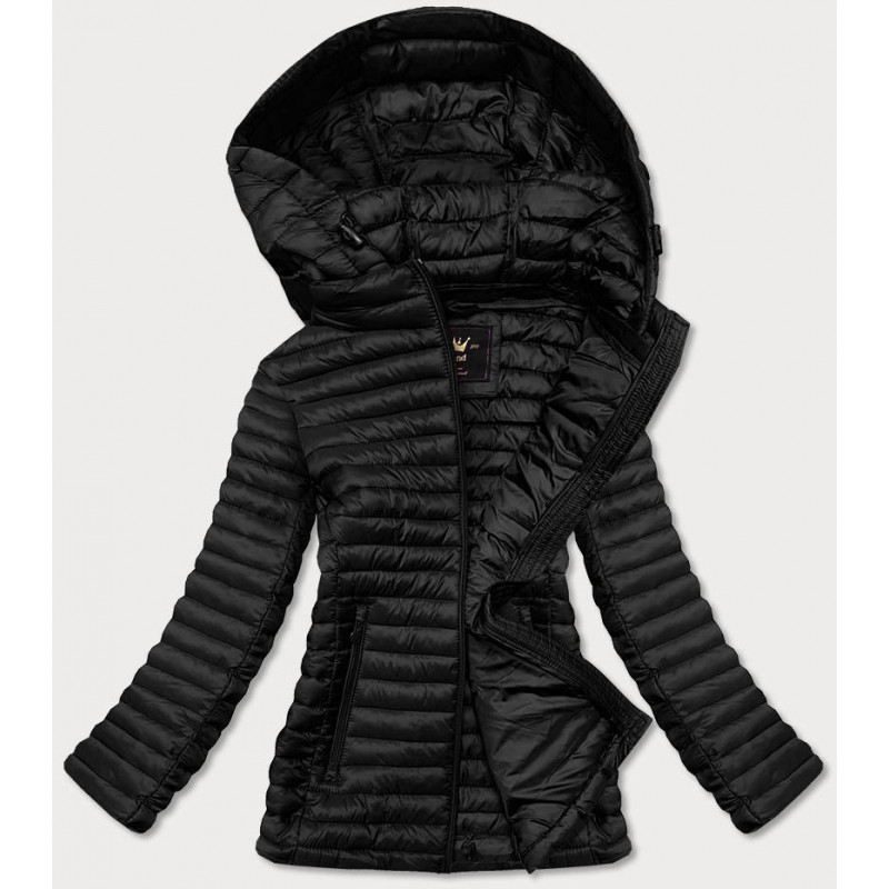 QUILTED HOODED JACKET RED (7218) striukė