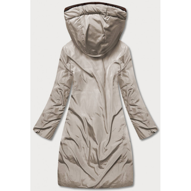 LONG JACKET WITH HOOD BLACK (PM7231) striukė