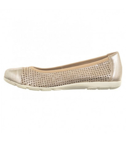 Caprice Beżowe 9-22151-42 341 Taupe Metallic (CP400-a) ballerinas