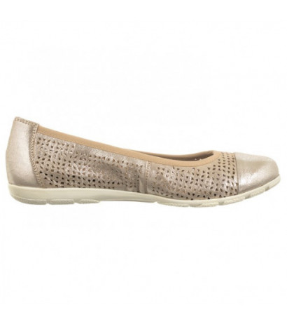 Caprice Beżowe 9-22151-42 341 Taupe Metallic (CP400-a) ballerinas