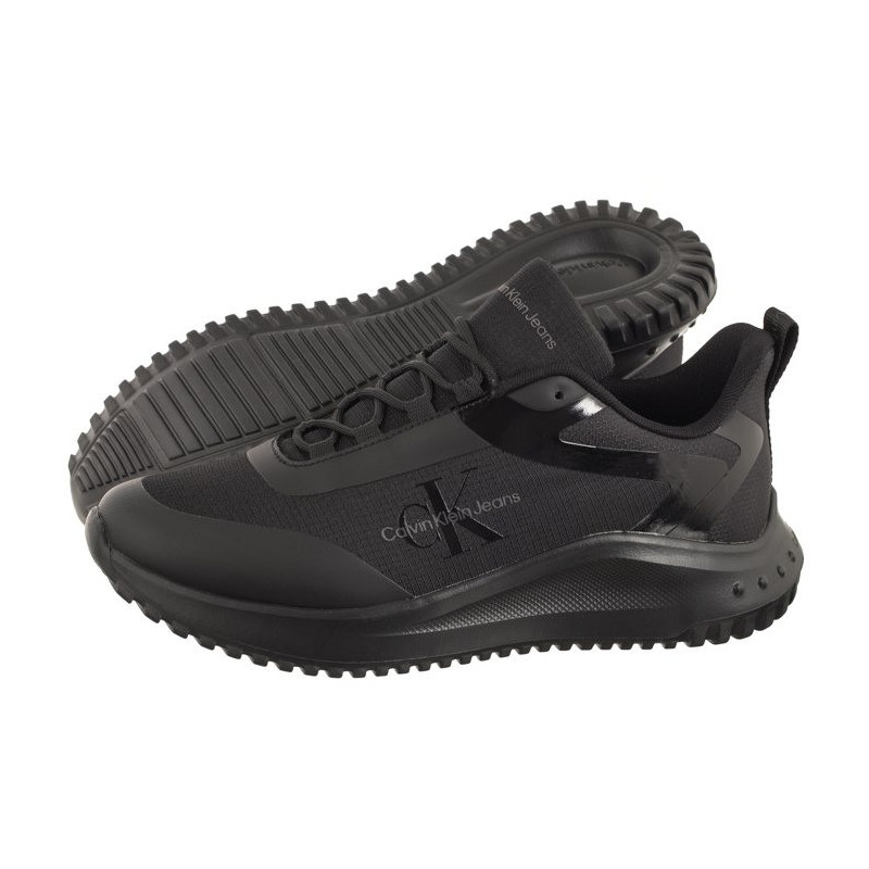 Calvin Klein Eva Runner Low Lace Ml Mix Triple Black YM0YM00968 01H (CK465-a) sports shoes