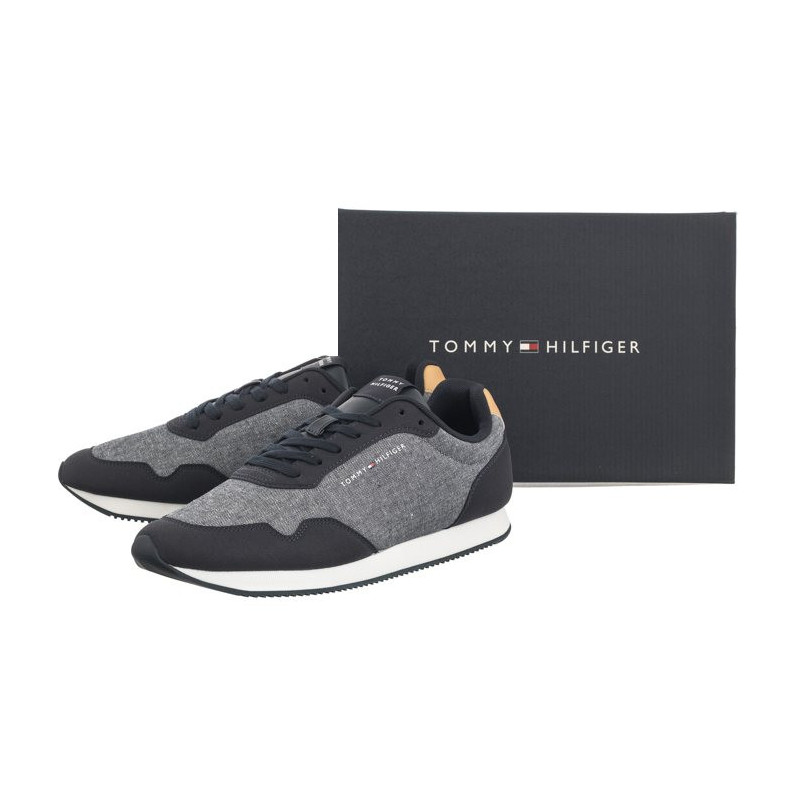 Tommy Hilfiger Lo Runner Mix Chambray Desert Sky FM0FM05070 DW5 (TH1024-a) sports shoes