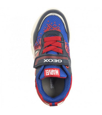 Geox J Ciberdron F - Mesh+Print. Marvel Spiderman Lights Navy/Red J45LBF 014CE C0735 (GE151-a) sports shoes