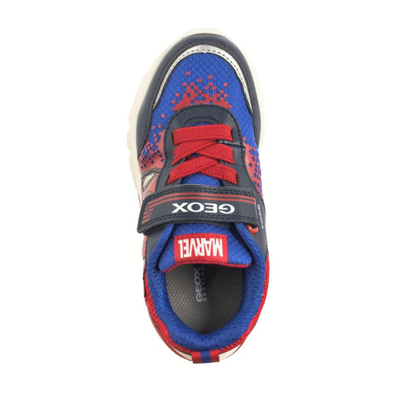 Geox J Ciberdron F - Mesh+Print. Marvel Spiderman Lights Navy/Red J45LBF 014CE C0735 (GE151-a) sports shoes