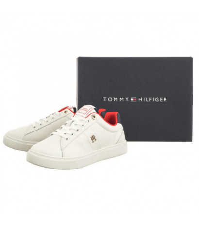 Tommy Hilfiger Essential Elevated Court Sneaker Ecru FW0FW07685 YBL (TH1026-a) sports Shoes