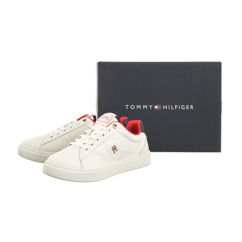 Tommy Hilfiger Essential Elevated Court Sneaker Ecru FW0FW07685 YBL (TH1026-a) sports Shoes