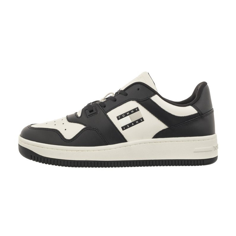 Tommy Hilfiger Tjm Basket Leather Black EM0EM01378 BDS (TH1022-a) sports shoes