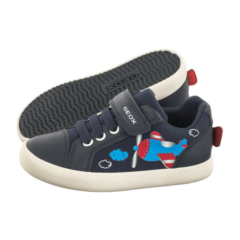 Geox B Gisli B.C - Canvas + Geobuck Navy/Red B451NC 01054 C0735 (GE141-a) sports shoes