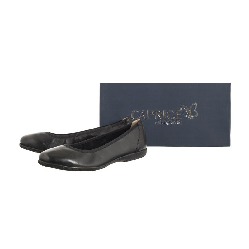 Caprice Czarne 9-22150-42 022 Black Nappa (CP398-a) ballerinas