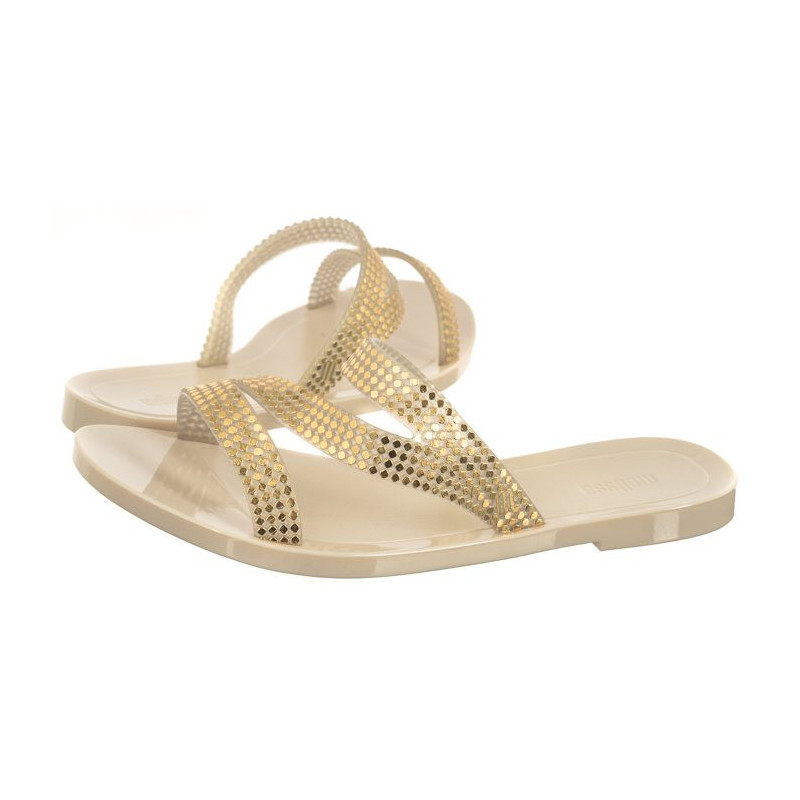 Melissa Siena Slide AD 33989/AS885 Beige/Gold (ML290-a) Women's Shoes/Flip Flops