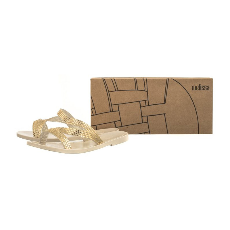 Melissa Siena Slide AD 33989/AS885 Beige/Gold (ML290-a) Women's Shoes/Flip Flops