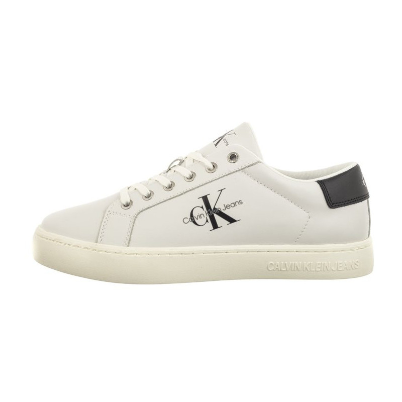 Calvin Klein Classic Cupsole Laceup Low Lth Bright White YM0YM00491 YAF (CK363-b) sports shoes