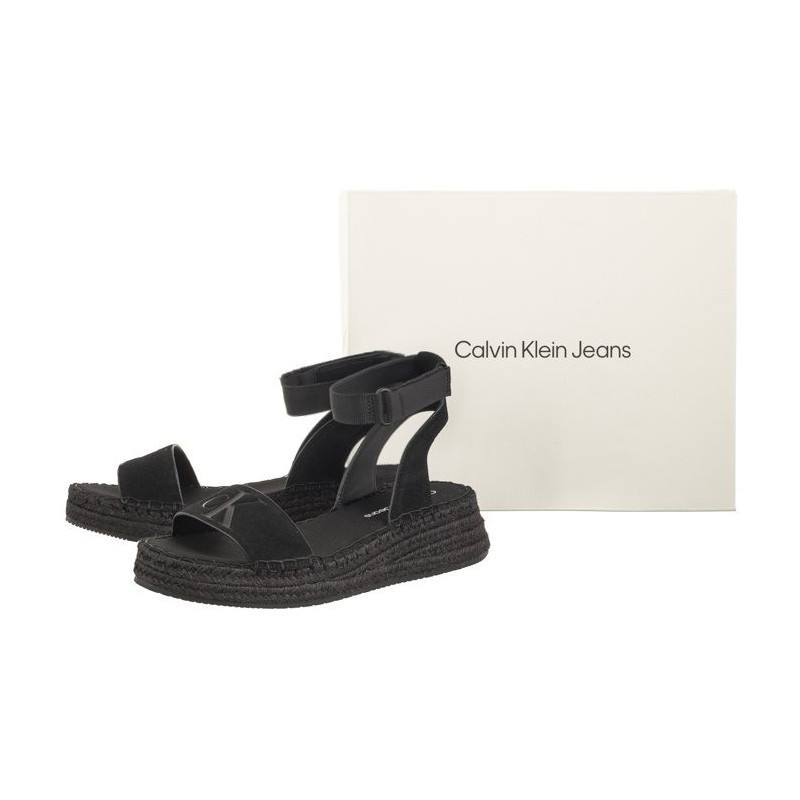 Calvin Klein Sporty Wedge Rope Su Con Black YW0YW00977 BDS (CK456-a) shoes