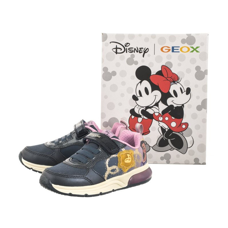 Geox J Spaceclub G.A - Pr Te+Pe.Gbk Navy/Lavender J458VA 0ANAJ CF48Q (GE149-a) sports shoes