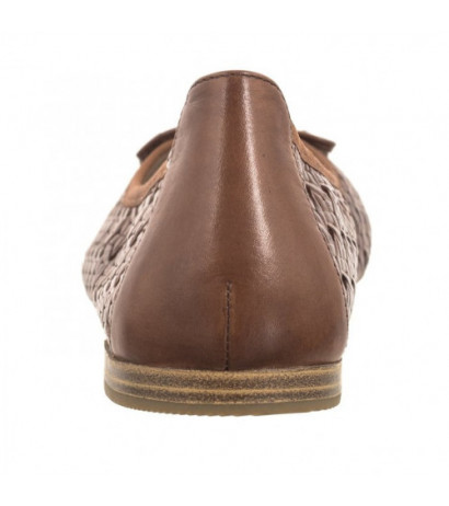 Caprice Brązowe 9-22109-42 303 Cognac Nappa (CP399-a) ballerinas