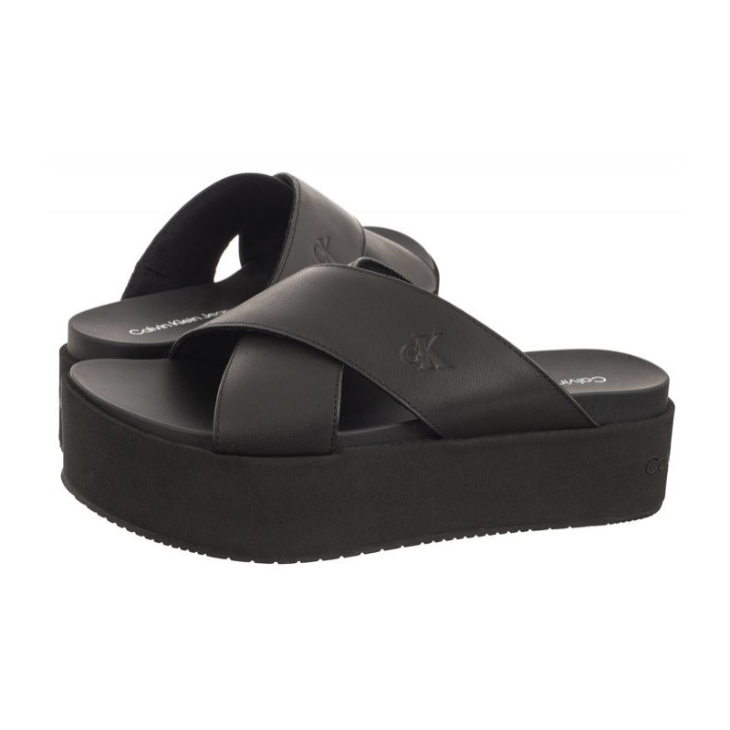 Calvin Klein Flatform Cross MG UC Triple Black YW0YW01349 0GT (CK466-a) shoes