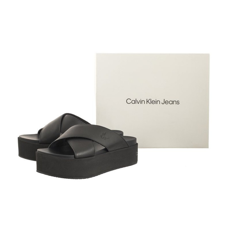 Calvin Klein Flatform Cross MG UC Triple Black YW0YW01349 0GT (CK466-a) shoes