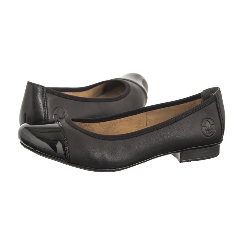 Rieker Czarne 51998-00 Black (RI153-a) ballerinas