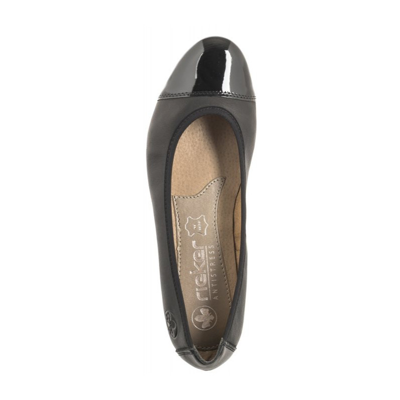 Rieker Czarne 51998-00 Black (RI153-a) ballerinas