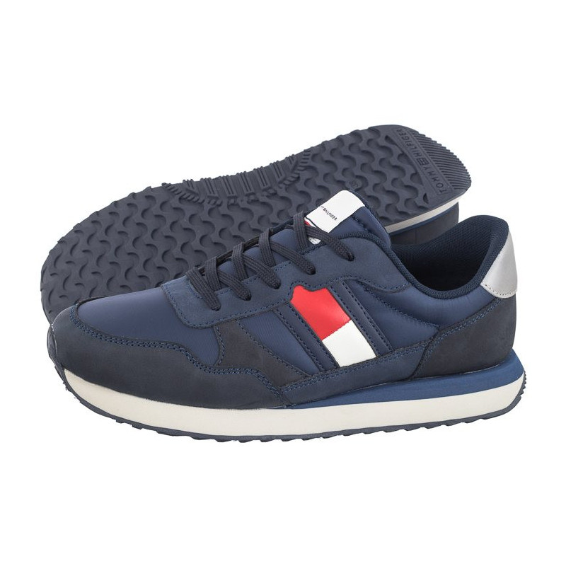 Tommy Hilfiger Flag Low Cut Lace-Up Sneaker T3X9-33130-0316 800 Blue (TH1041-a) sports shoes