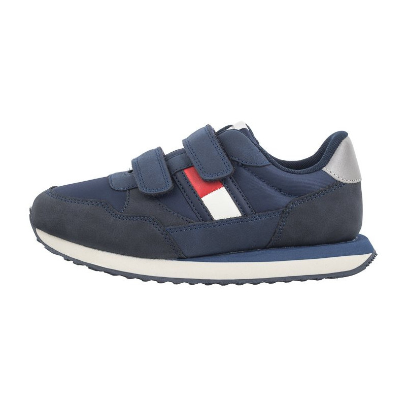 Tommy Hilfiger Flag Low Cut Velcro Sneaker T1B9-33127-0316 800 Blue (TH1040-a) sports shoes