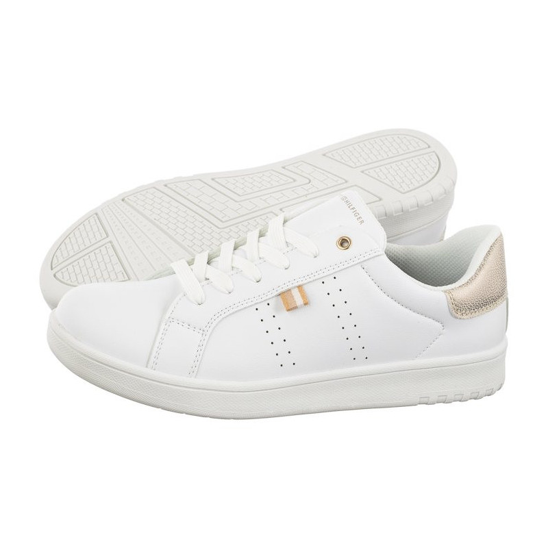 Tommy Hilfiger Low Cut Lace-Up Sneaker T3A9-33200-1355 X048 White/Platinum (TH1037-b) sports Shoes