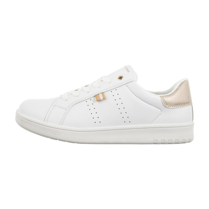 Tommy Hilfiger Low Cut Lace-Up Sneaker T3A9-33200-1355 X048 White/Platinum (TH1037-b) sports Shoes