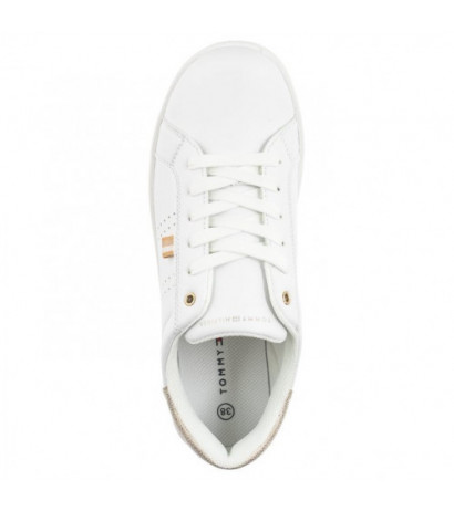 Tommy Hilfiger Low Cut Lace-Up Sneaker T3A9-33200-1355 X048 White/Platinum (TH1037-b) sports Shoes