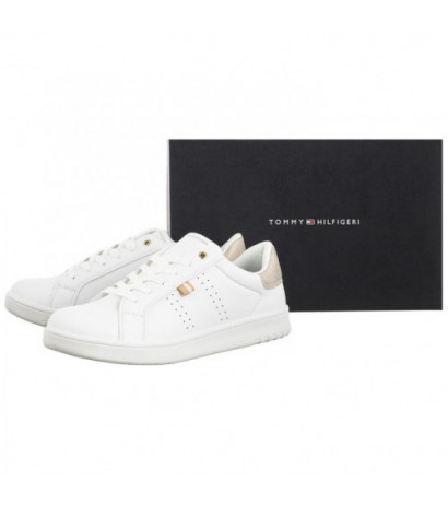 Tommy Hilfiger Low Cut Lace-Up Sneaker T3A9-33200-1355 X048 White/Platinum (TH1037-b) sports Shoes