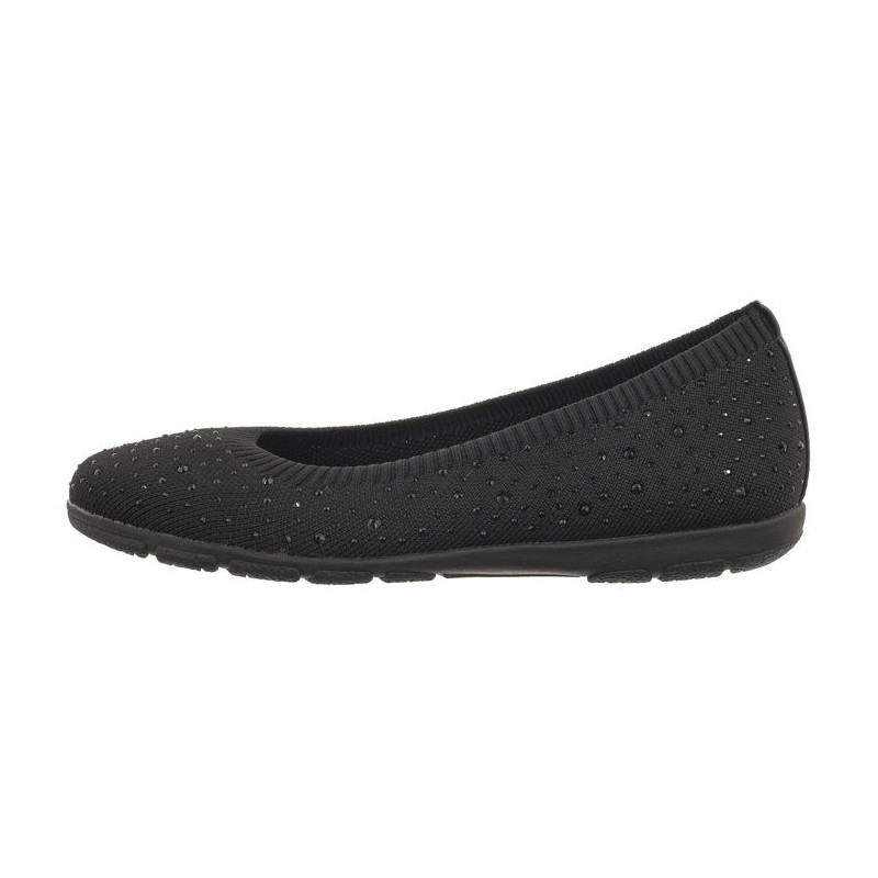 Caprice Czarne 9-22107-42 035 Black Knit  (CP397-a) ballerinas