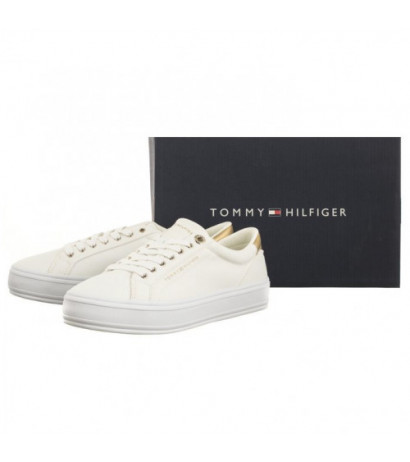 Tommy Hilfiger Essential Vulc Canvas Sneaker White FW0FW07682 YBS (TH1033-a) sports Shoes